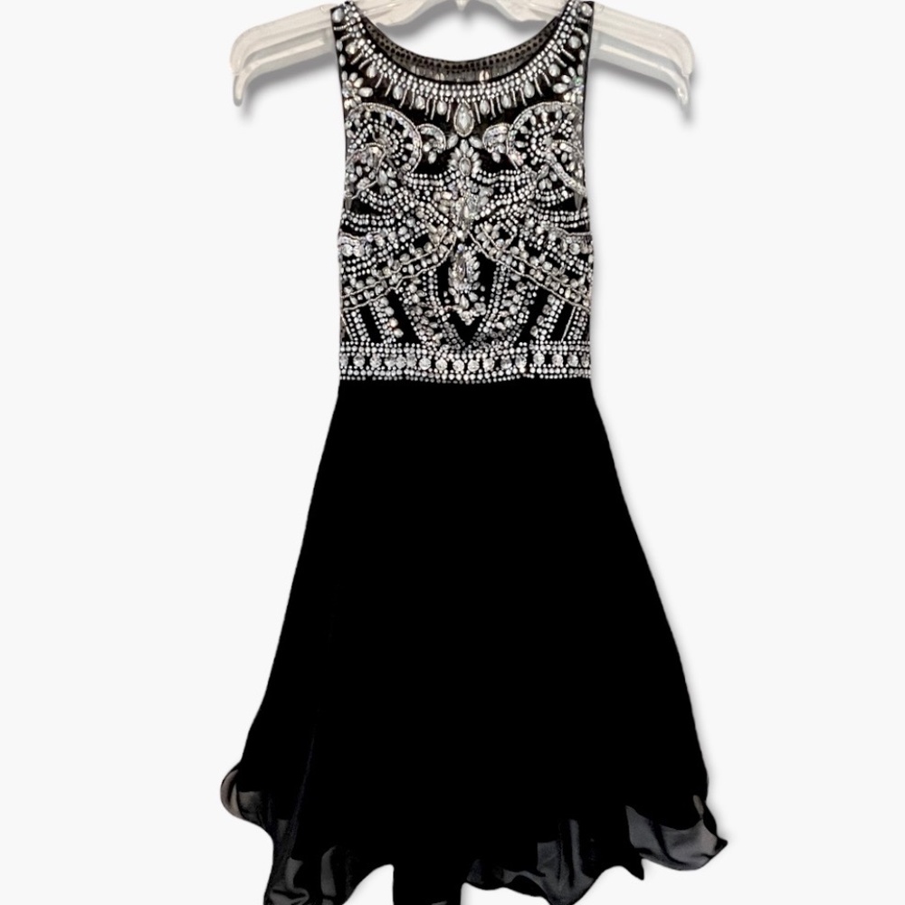 Dancing Queen Beaded Party/Event Dress Jeweled Rhinestones Sz XS